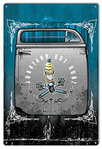 Junkyard Hot Rodz Garage Shop Metal Sign By Bernard Oliver 12×18