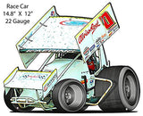 Sprint Car Race Car Cut Out Metal By Artist Phil Hamilton 14.8?x12?