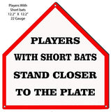Players To The Plate Cut Out Baseball Funny Metal Sign 12.2×12.2