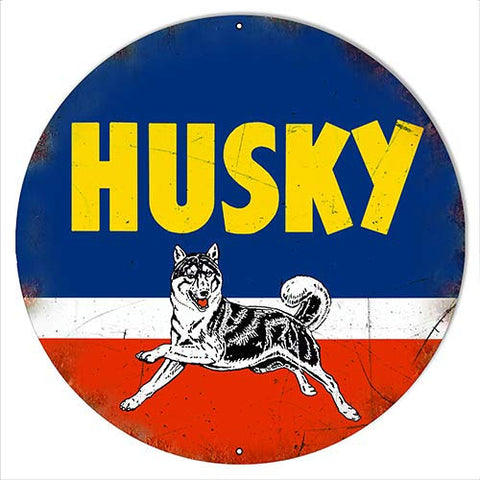 Husky Motor Oil Gas 18? Metal Garage Art Metal Sign Repro Vintage Looking