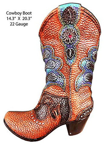 Cowgirl Boot Laser Cut Out Nostalgic Metal Sign 14.3×20.3