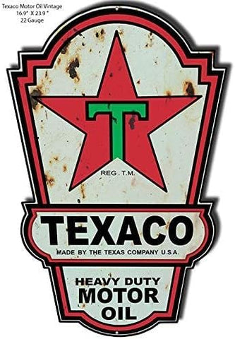 Motor Oil Reproduction Vintage Cut Out Metal Sign 16.9×23.9