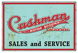 Cushman Motor Scotter Reproduction Large Garage Art Metal Sign 16×24