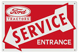 For Tractors Service Entrance Reproduction Country Metal Sign 18x30
