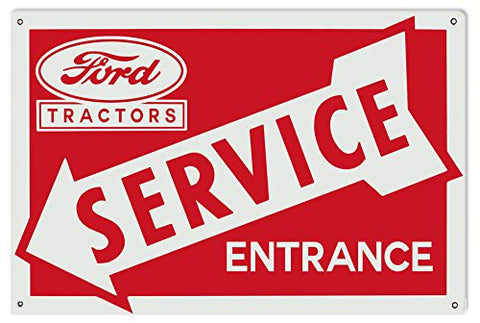 For Tractors Service Entrance Reproduction Country Metal Sign 18x30