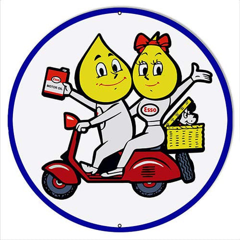 Esso Motor Oil Scooter Reproduction Metal Sign