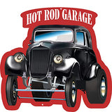 Hot Rod Classic Car Cut Out 3D Effect Garage Art Metal Sign 18.5×20