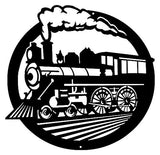 440 Train Engine Laser Cut Out Silhouette Rairlroad Metal Sign 14.5×14.5