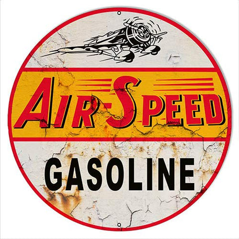 Air Speed Gasoline Reproduction Vintage Gas And Motor Oil Metal Sign 24×24