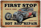 Hot Rod garage Shop Reproduction Gas Station Metal Sign 18x30