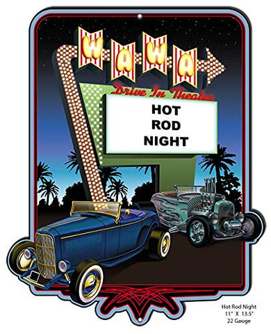 Hot Rod Drive In Show Night Garage Shop Art By Bernard Oliver