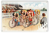 Bicycle Race Year 1895 Reproduction Garage Art Metal Sign 12×18