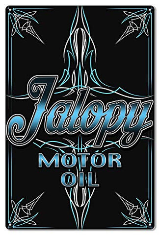 Jalopy Motor Oil Garage Art Metal Sign By Steve McDonald 16×24