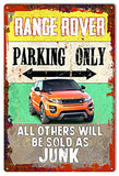 Range Rover Parking Only Metal Sign By Artist Phil Hamilton