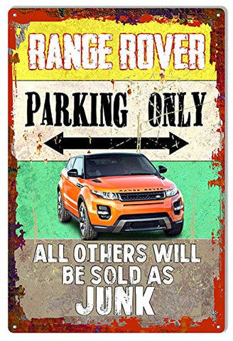 Range Rover Parking Only Metal Sign By Artist Phil Hamilton