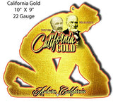 Auburn California Gold Cut Out Metal Sign By Phil Hamilton 9×10