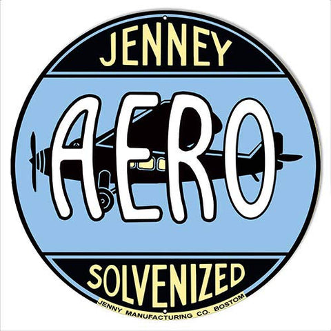 Jenney Aero Motor Oil Reproduction Large Man Cave Metal Sign 16×16