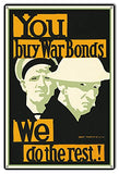 Military War Sign You Buy War Bond Aluminum 12x18