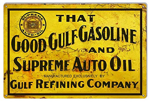 Good Gulf Motor Oil Reproduction Garage Art Metal Sign 12×18