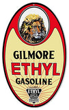 Gilmore Motor Oil Reproduction Cut Out Gasoline Metal Sign 11×18 Oval