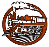 440 Train Engine Silhouette With Copper Faux Finish
