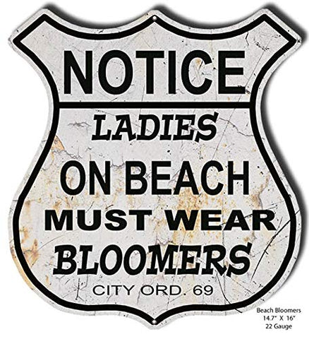 Notice Ladies City Ordinance Laser Cut Out Warning Metal Sign 14.5×16