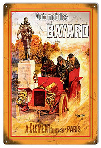 Bayard Automobiles Garage Art Reproduction Metal Sign 12×18
