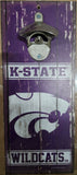Kansas State Wildcats Sign Wood 5x11 Bottle Opener Alternate