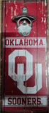 Oklahoma Sooners Sign Wood 5x11 Bottle Opener Alternate