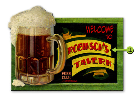 Beer Pub (One Piece) Wood 28x38