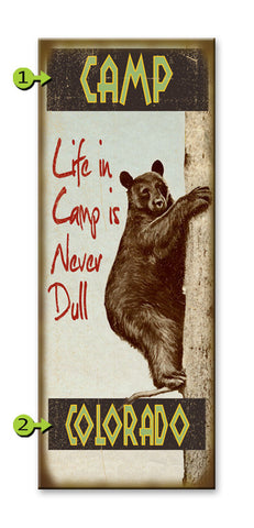 Life In Camp Metal 17x44