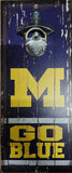 Michigan Wolverines Sign Wood 5x11 Bottle Opener Slogan
