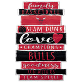 Chicago Bulls Sign 11x17 Wood Family Word