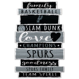 San Antonio Spurs Sign 11x17 Wood Family Word