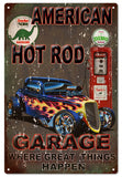 American Hot Rod Garage Metal Sign