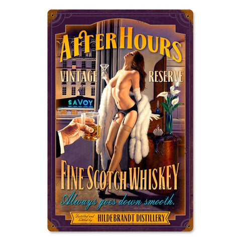 After Hours Scotch Vintage Sign Metal Sign