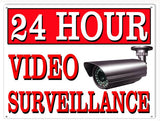 24 Hour Surveillance Metal Sign