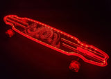 Skeleton Hand Skateboard - Color: Black  | Size: 40 IN | Pack Of: 1 | Style: Skeleton hand 40" platypus, black trucks and white light up wheels
