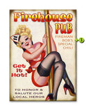 Firehouse Pub Wood Sign 17x23
