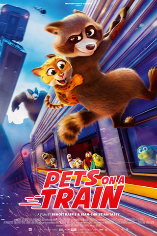 Pets on a Train Style A Movie Poster 11 x 17 inch