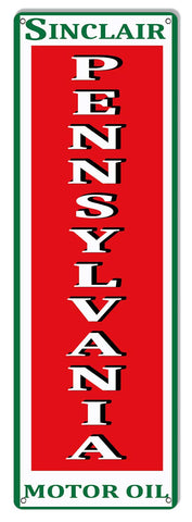 Pennsylvania Motor Oil Reproduction Garage Shop Large Metal Sign 8×24