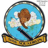 569th Squadron Cut Out Metal Sign By Steve McDonald 14x14