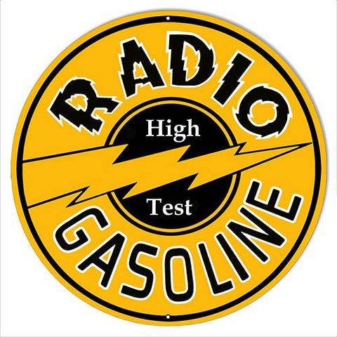 Radio Gasoline Reproduction Motor Oil Large Metal Sign 16×16