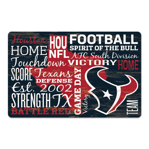 Houston Texans Sign 11x17 Wood Wordage