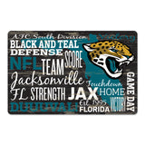 Jacksonville Jaguars Sign 11x17 Wood Wordage