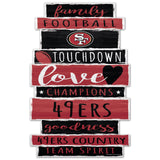 San Francisco 49ers Sign 11x17 Wood Family Word