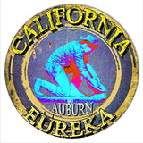 Eureka California Garage Art Man Cave Metal Sign Phil Hamilton 28×28