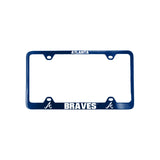 Altanta Braves License Plate Frame Laser Cut Blue