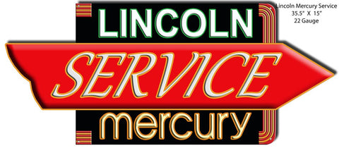 Lincoln Mercury Garage Shop Large Man Cave Metal Sign 15x35.5