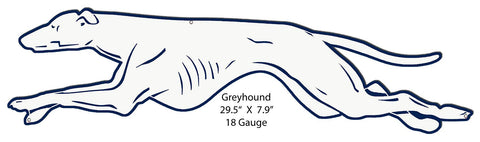 Greyhound Laser Cut Out Nostalgic Metal Sign 7.9×29.5